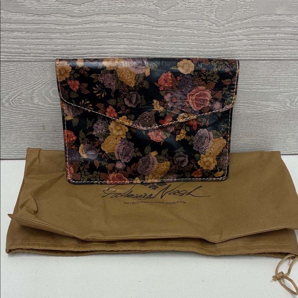 Patricia Nash Floral Wristlet - Black and Multicolor